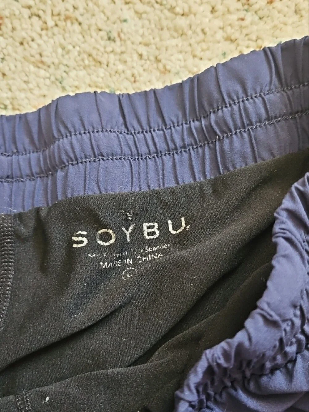 Soybu Navy Women's Athletic Running Shorts